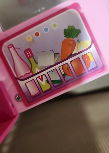pembe buzdolabi  ve barbie Alışveriş Arabası - Görsel 3