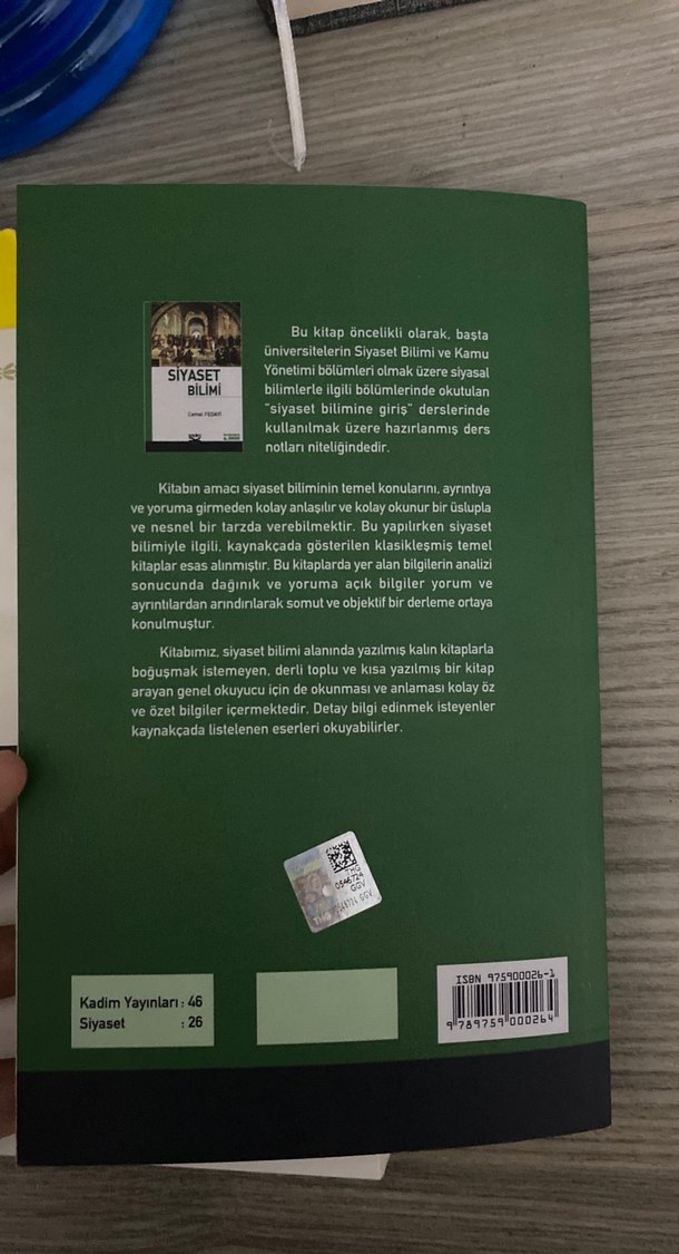 Siyaset Bilimi - Cemal Fedayi, 6. Baskı - Görsel 3