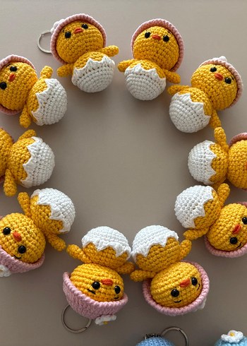 amigurimi civciv anahtarlık - Görsel 2