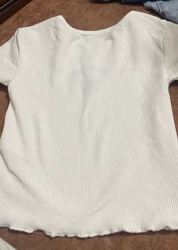 Kelebekli bel kısmı dar pantolon üstü crop - Görsel 2