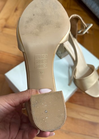 38 Beden altın Renk Gold topuklu ayakkabı