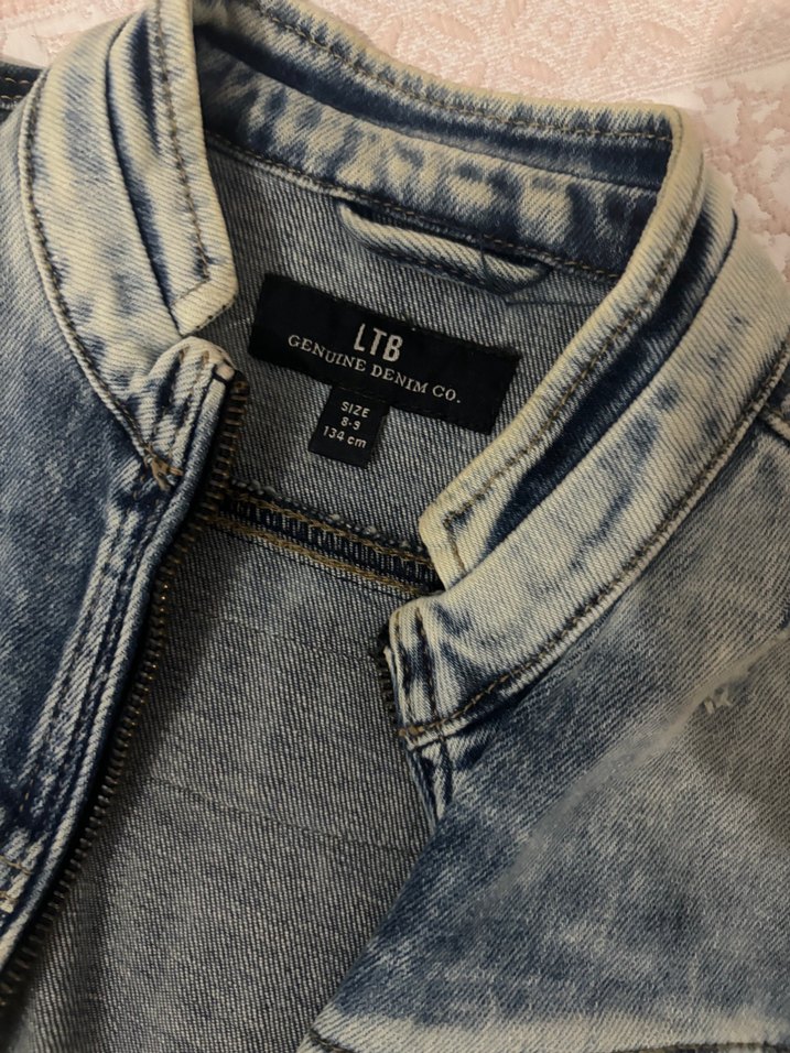 Kadın Mavi Denim Ceket, İnce Kesim, Tokalı - Görsel 4