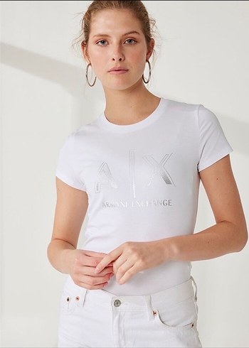 xs Beden beyaz Renk Armani Exchange Kadın Tişört