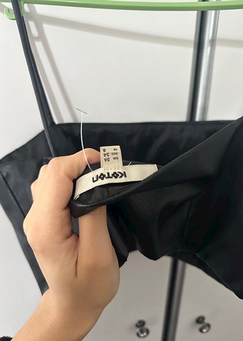 Siyah Deri Mini Straplez Büstiyer - Görsel 3