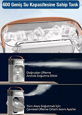 Yeşil Taşınabilir Mini Vantilatör - Görsel 4