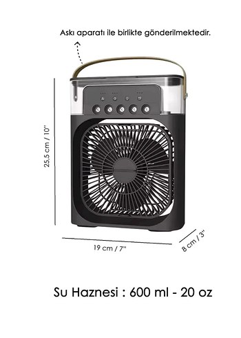 Yeşil Taşınabilir Mini Vantilatör - Görsel 5