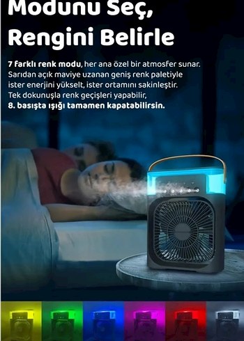 Yeşil Taşınabilir Mini Vantilatör - Görsel 2