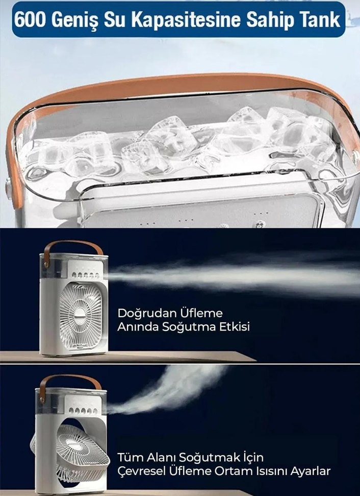 Yeşil Taşınabilir Mini Vantilatör - Görsel 4