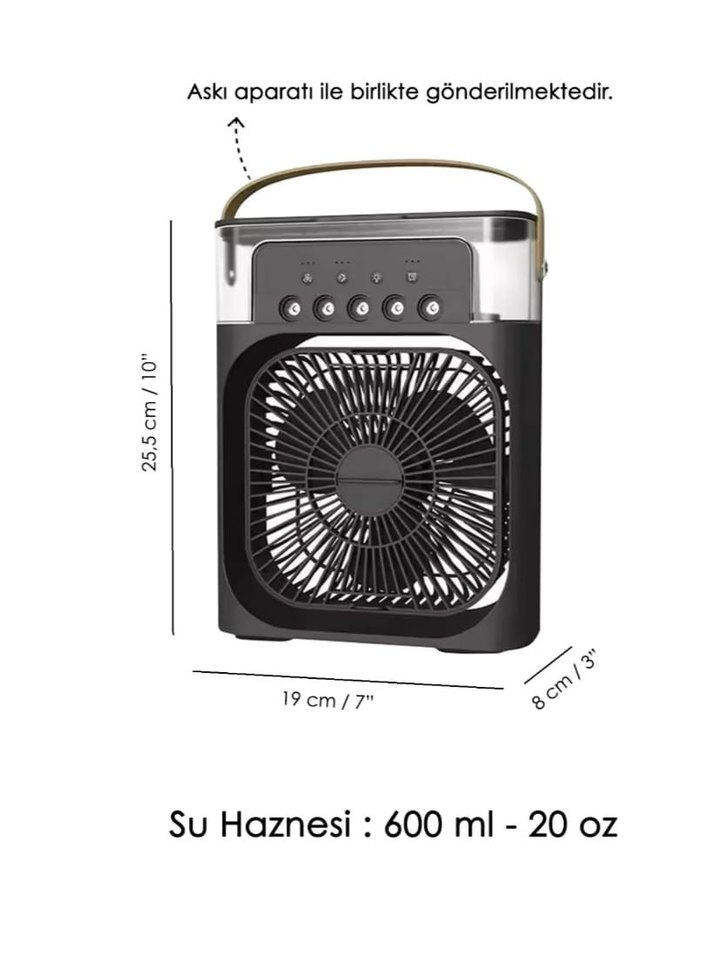 Yeşil Taşınabilir Mini Vantilatör - Görsel 5