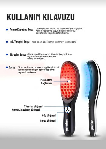 Precious Beyaz Saç Masaj Fırçası - Görsel 10