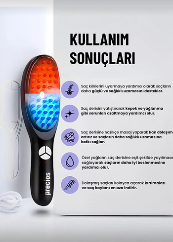 Precious Beyaz Saç Masaj Fırçası - Görsel 9