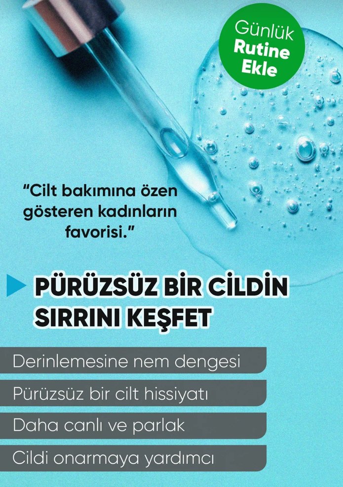 Hyaluronik Asit İçeren Yoğun Nemlendirici Yüz Serumu - Görsel 3