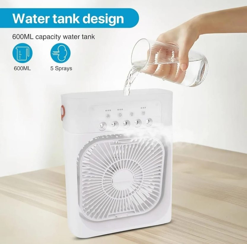 Beyaz Taşınabilir Serinletici Vantilatör - Görsel 4