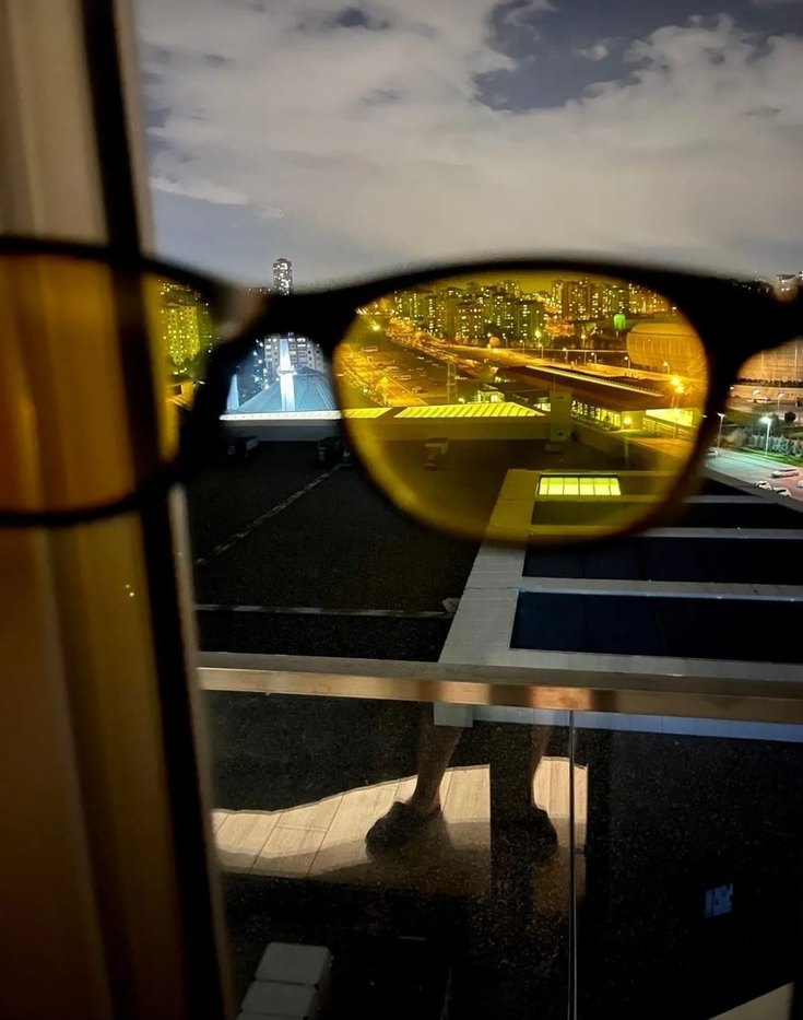 Sarı Biker Tarzı Gece Görüş Gözlüğü. - Görsel 2