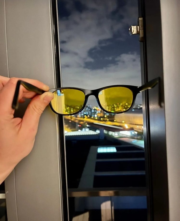 Sarı Biker Tarzı Gece Görüş Gözlüğü. - Görsel 3