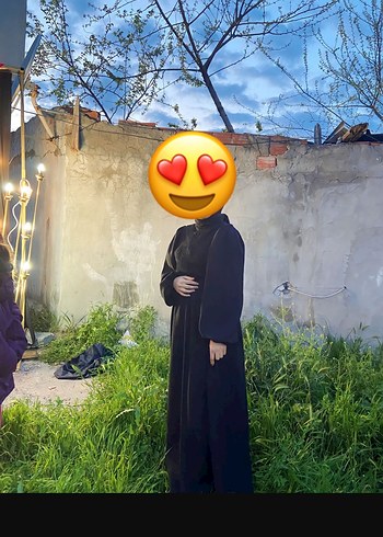 Yüksek Yakalı Siyah Uzun Kadın Elbise