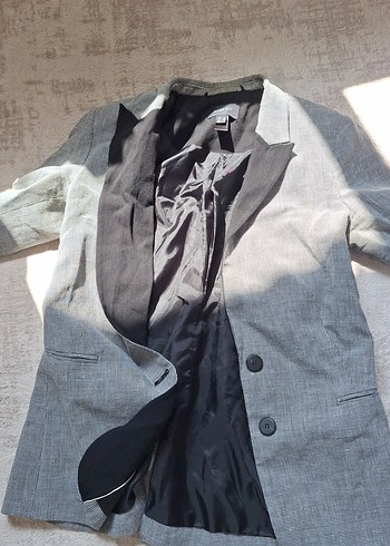 Gri Kadın Blazer Ceket