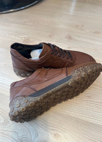 Kahverengi Deri Erkek Spor Ayakkabı - Görsel 3