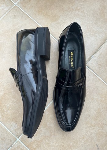 Hakiki rugan deri Siyah Erkek Klasik Ayakkabı Tokalı - Görsel 2