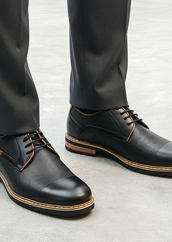 Modern Klasik Siyah Erkek Ofis Ayakkabısı - Görsel 3