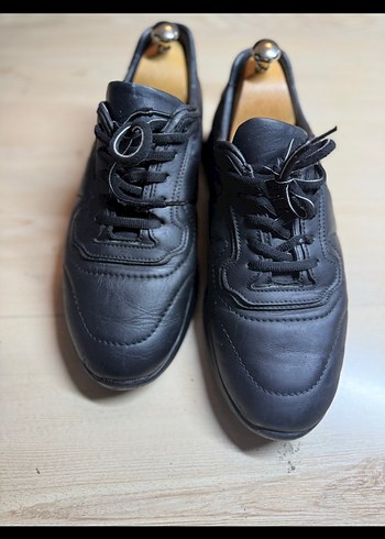 Siyah gerçek deri Erkek Klasik Spor Ayakkabı - Görsel 2