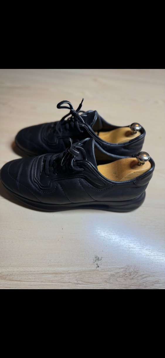 Siyah gerçek deri Erkek Klasik Spor Ayakkabı - Görsel 3