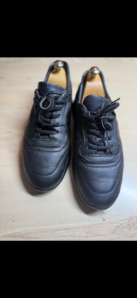 Siyah gerçek deri Erkek Klasik Spor Ayakkabı - Görsel 2