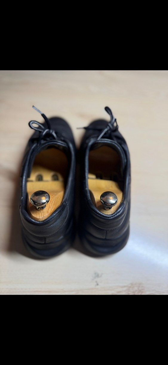 Siyah gerçek deri Erkek Klasik Spor Ayakkabı - Görsel 4