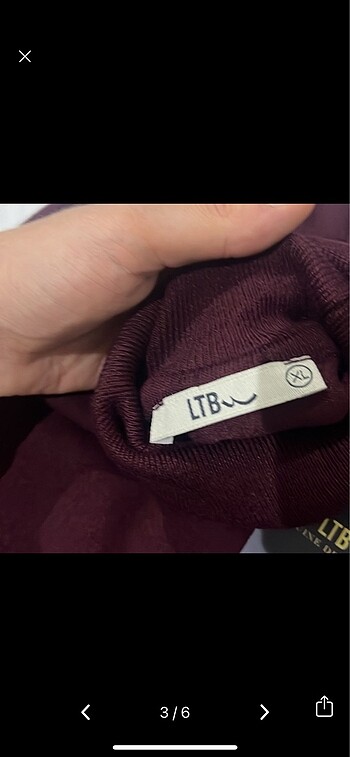 xl Beden bordo Renk Ltb boğazlı triko
