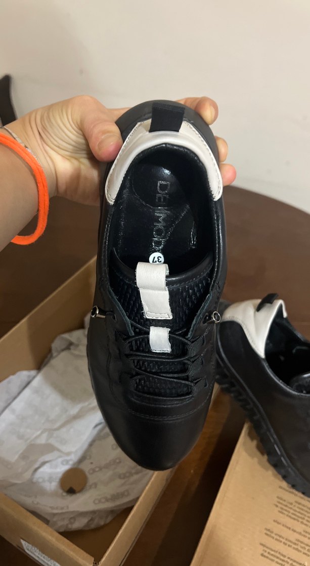 Siyah Bağcıklı kadın Günlük Ayakkabı - Görsel 2