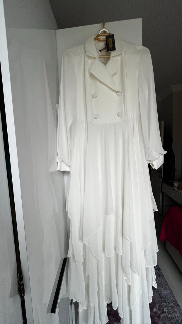 Beyaz nikah elbisesi - Görsel 2