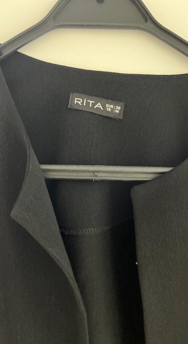 Siyah Püsküllü Uzun Kadın Kaban - Görsel 3