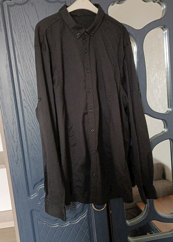 3xl Beden Erkek Siyah ve Lacivert Uzun Kollu Gömlek 2 tane