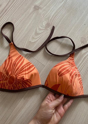 Bohem Tarzı Turuncu Desenli Bikini Üstü