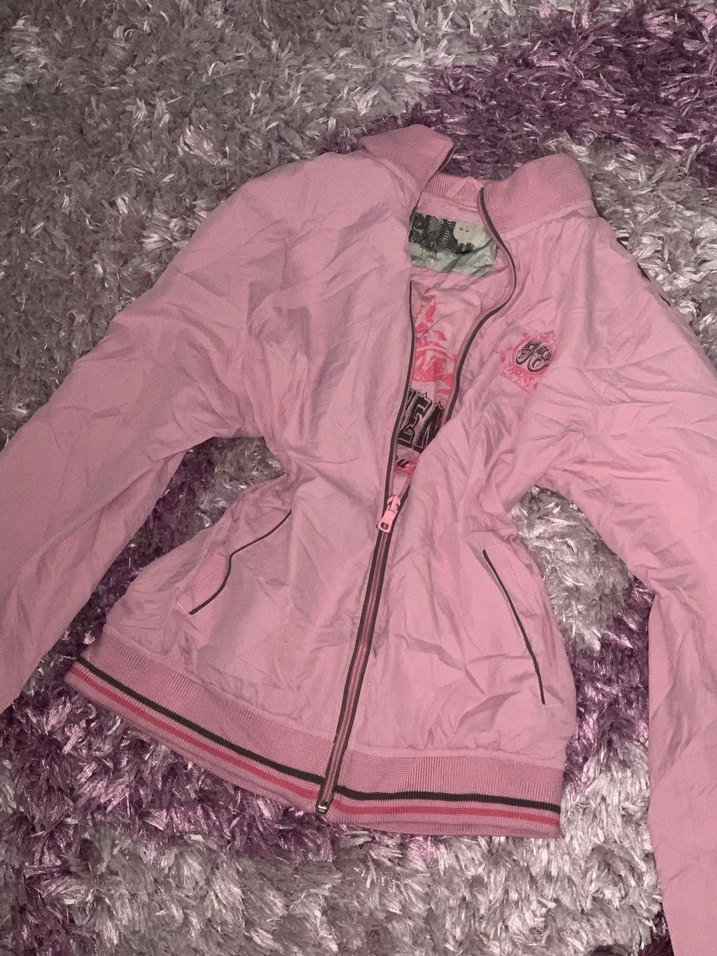 Lolita Pembe Vintage Paraşüt Ceket - Görsel 3