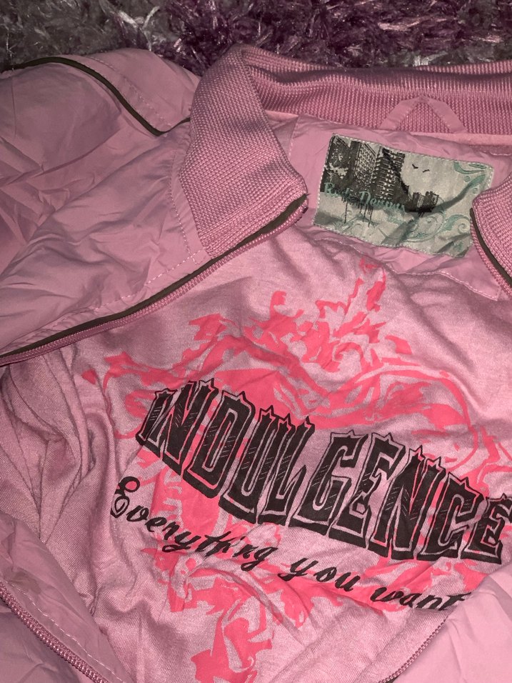 Lolita Pembe Vintage Paraşüt Ceket - Görsel 5