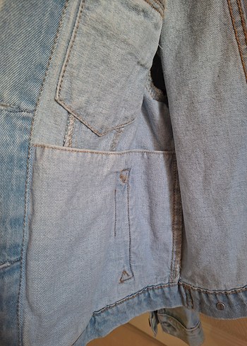 m Beden mavi Renk Pull&Bear Buz Mavisi Denim Ceket (M Beden)