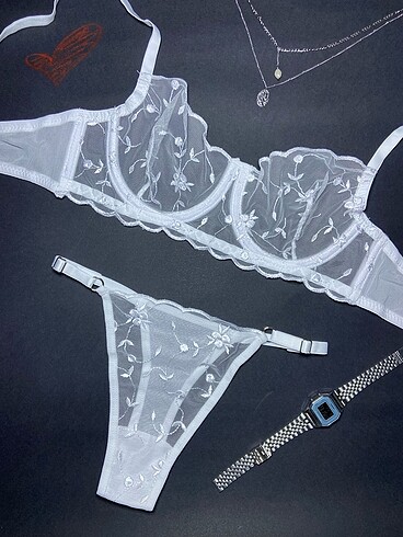 Çiçekli bralet sütyen takımı