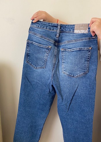 Gri Mavi Kadın Denim Pantolon