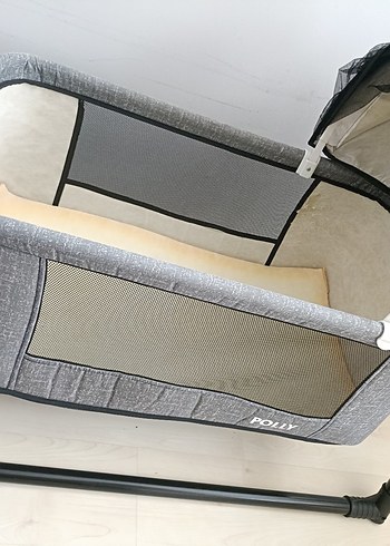 Gri Polly Bebek Beşiği ve Sepeti - Görsel 4