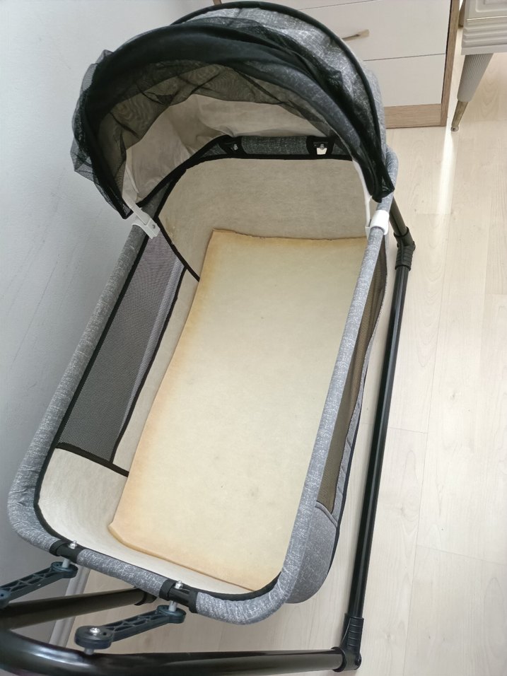 Gri Polly Bebek Beşiği ve Sepeti - Görsel 2