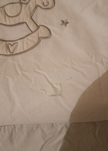 Bej ve Gri Baskılı Pamuklu Çocuk Yastığı - Görsel 2