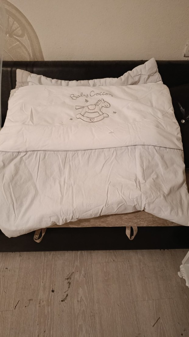 Bej ve Gri Baskılı Pamuklu Çocuk Yastığı - Görsel 3