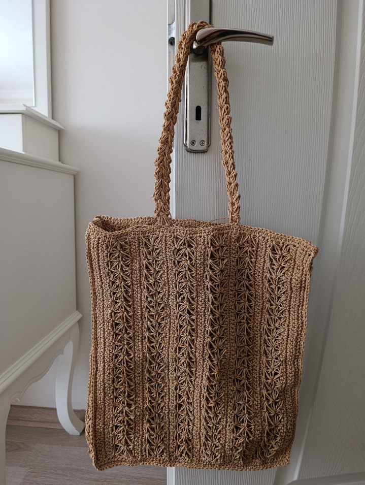 Bej Örgü Kadın Çanta - Görsel 4