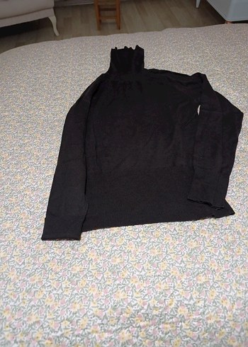 kahve rengi Kadın Balıkçı Yaka Triko Kazak - Görsel 2