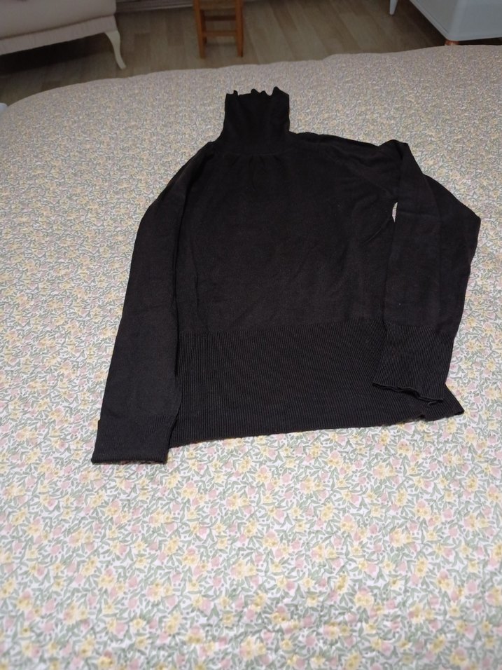 kahve rengi Kadın Balıkçı Yaka Triko Kazak - Görsel 2