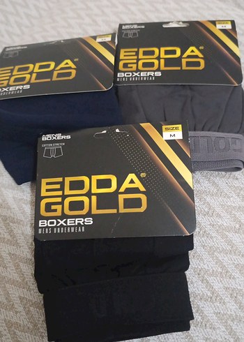 Edda Gold Erkek Boxer - Siyah ve Koyu Renk - Görsel 2