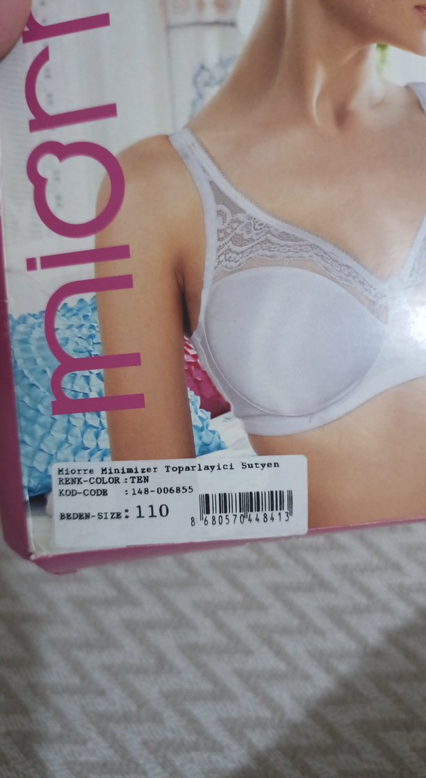 Beyaz Mini Desenli Rahat toparlayıcı 1bedeb küçülten Sütyen - Görsel 2