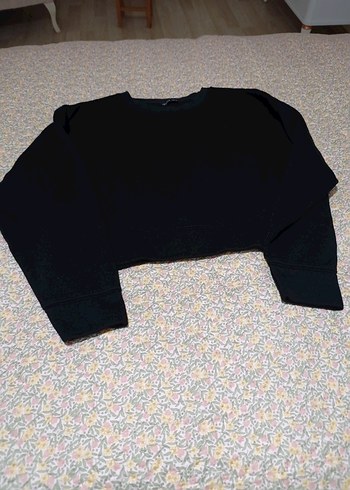 Siyah Kadın Oversize Sweatshirt - Görsel 2