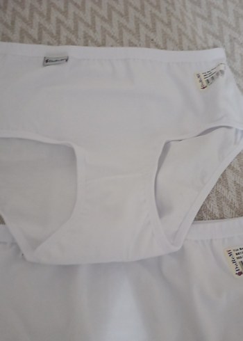 Beyaz Midi Kadın Külot 2'li Paket - Görsel 3